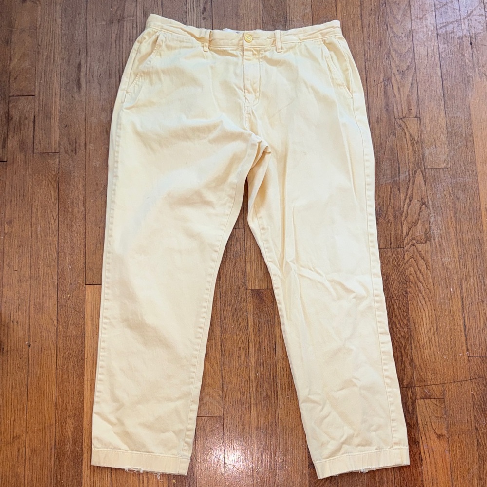J. Crew Stretch Men's Butter Yellow Pants